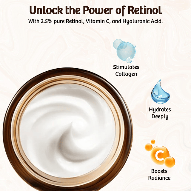 Crema de retinol para la cara - [2.5%] reafirmante y tensor