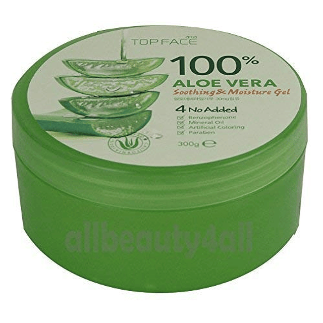 TOPFACE 100% Aloe Vera Gel calmante y humectante 300 g, 10,5