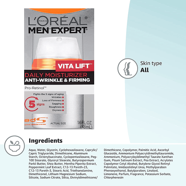 L'Oreal Paris Men's Expert Vita Lift hidratante antiarrugas