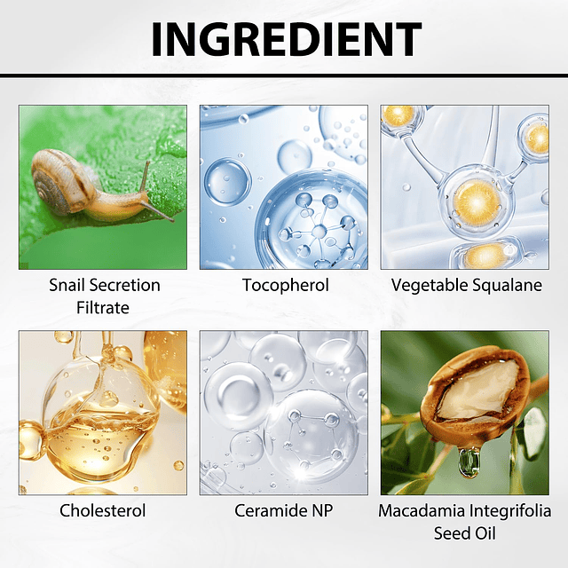 Mucina de caracol 92% crema hidratante de gel facial diario,