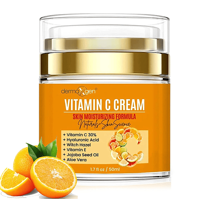 Crema hidratante con vitamina C - Piel orgánica brillante an