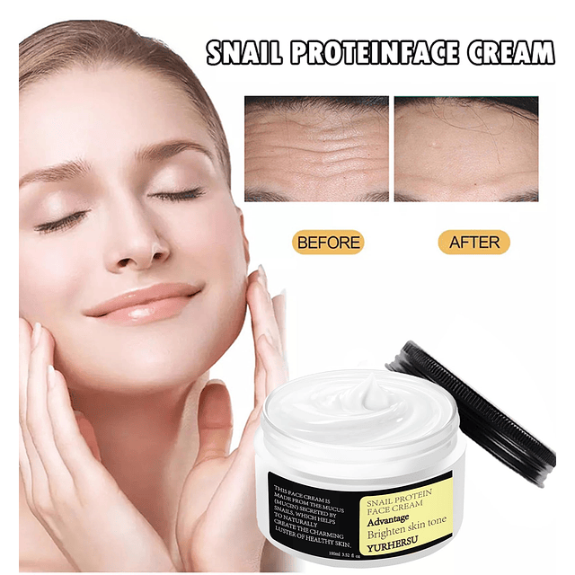 Crema reafirmante hidratante de mucina de caracol, 92 % de e