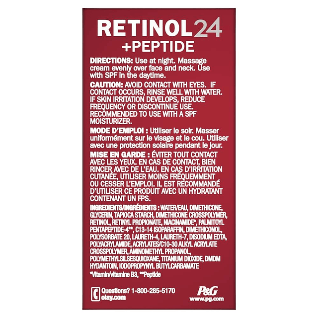 Regenerist Retinol 24 + Peptide Night Face Moisturizer, sin