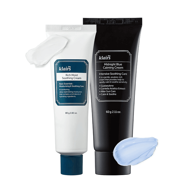 ] Juego de crema calmante azul + crema calmante rica, agrada