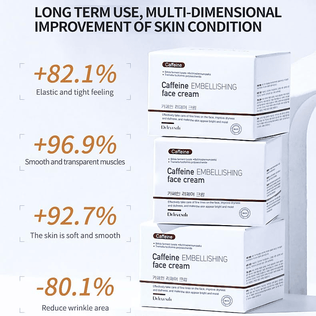 Crema facial reparadora de vitamina E y cafeína de la marca