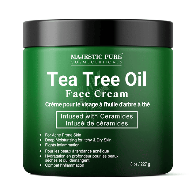 Crema facial de aceite de árbol de té | Crema para piel seca