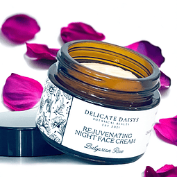 Crema facial rejuvenecedora de noche con manteca de karité,