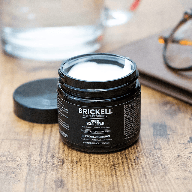 Brickell Men's Clearing Scar Cream para hombres, crema limpi