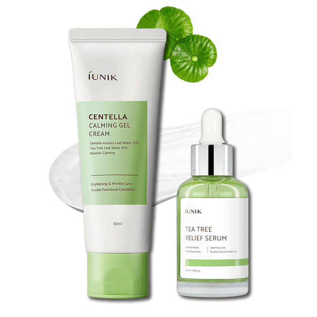 Centella Calming Gel Cream & Tea Tree Relief Suero facial Ve