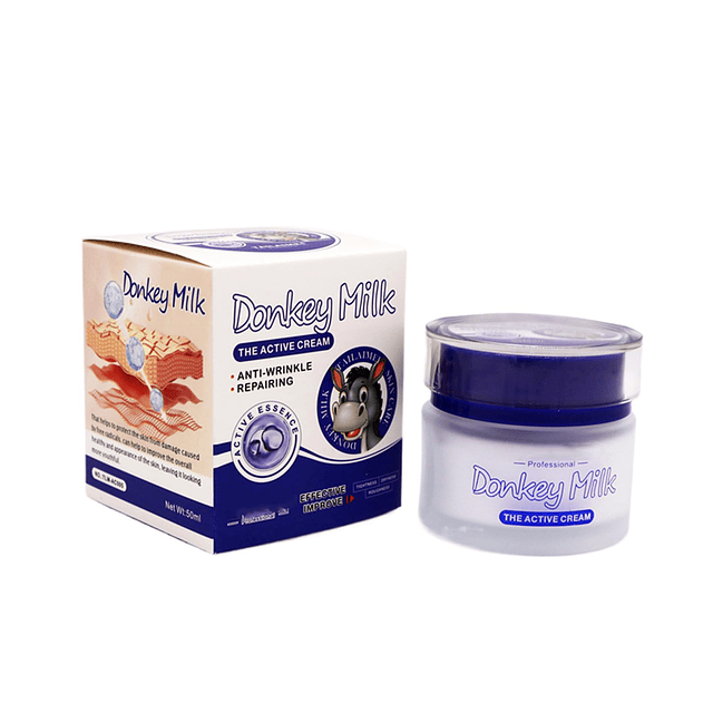 Crema de leche de burra, crema facial profundamente hidratan