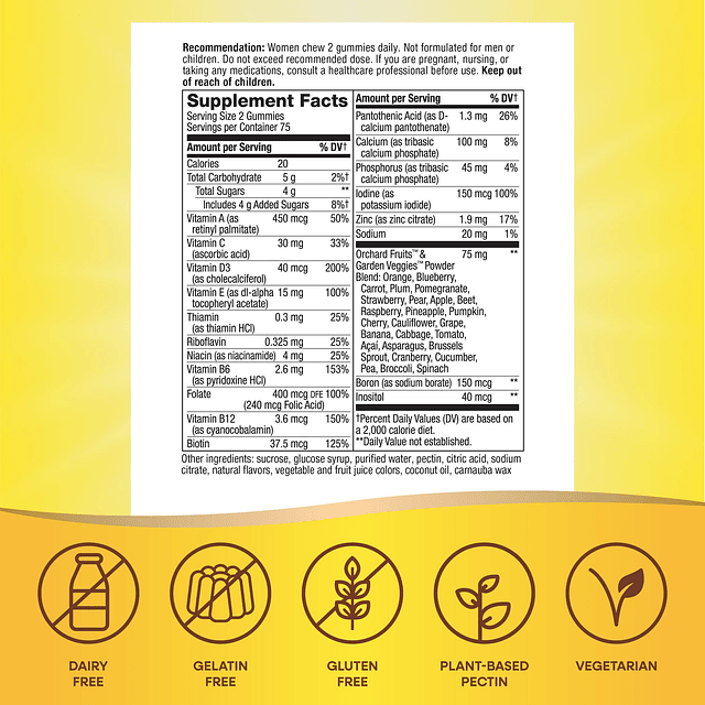 ¡El camino de la naturaleza está vivo! Gomitas multivitamíni