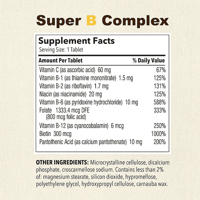 Puregen Labs Super B Energy Complex con vitamina C Salud inm