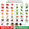 N1N Premium Super Fruits & Veggies Suplemento, 180 cápsulas,