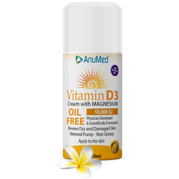 AnuMed: vitamina D3 con crema de 10.000 UI de magnesio (sin