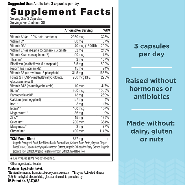 Multivitamina para hombres, Multi Men, vitamina D, C, E, B12