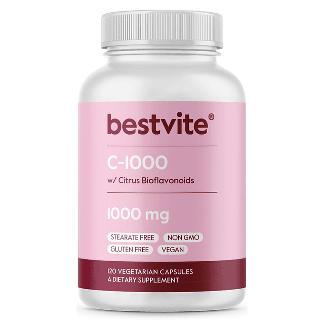 Vitamina C 1000 mg (120 cápsulas vegetarianas) con bioflavin