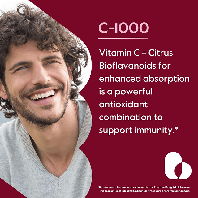 Vitamina C 1000 mg (120 cápsulas vegetarianas) con bioflavin