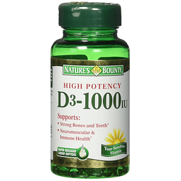 Vitamina D3 1000 UI Salud inmune, 120 cápsulas blandas (paqu