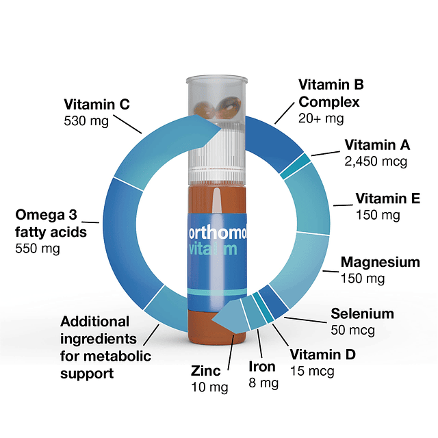 Vital M Vial Suplemento vitamínico para hombres de 30 días c