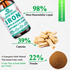 Suplemento de hierro líquido con vitamina C, complejo B, hie