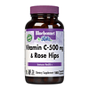 BlueBonnet Vitamina C 500 mg más cápsulas vegetales de rosa