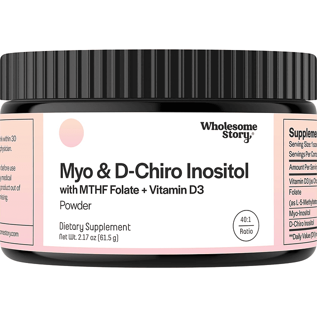 Suplemento de inositol en polvo con folato MTHF + vitamina D