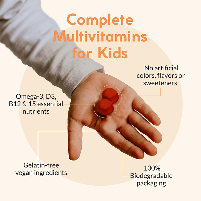 Gomitas multivitamínicas Complete Kids con Omega 3,6,9, vita