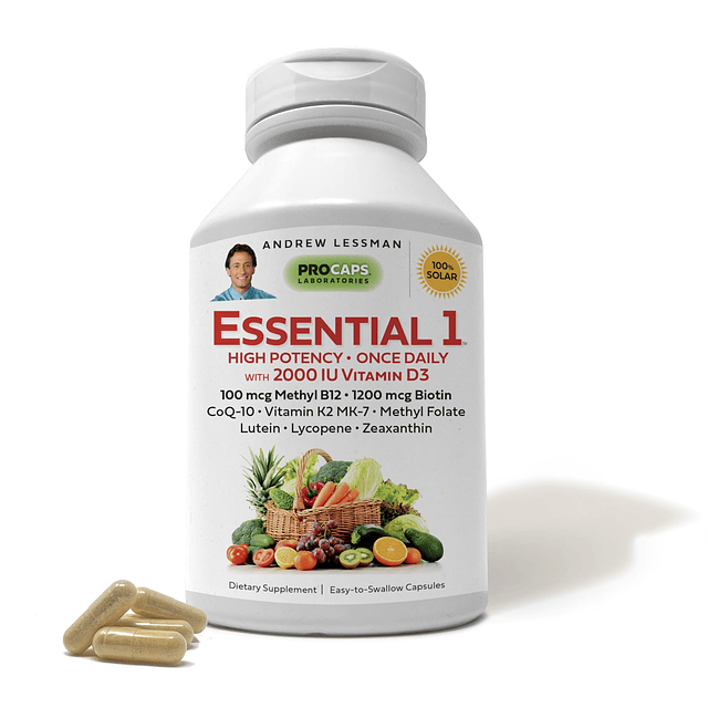 Essential-1 Multivitamina 2000 UI Vitamina D3 360 cápsulas p