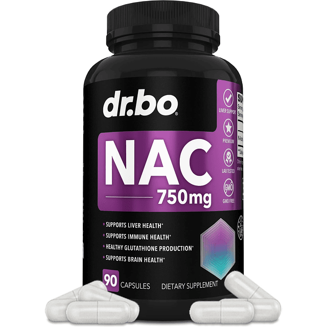 NAC Suplemento Pastillas de N-Acetil Cisteína 750 mg N Aceti