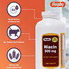 Rugby Niacina 500 mg Suplemento de vitamina B3 para hombres