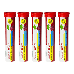 German Iron 14 mg 100 Tabletas Efervescentes de Bebida Vegan