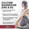 4 en 1 Calcio 1000 mg + Magnesio 400 mg + D3 + Zinc, Extra F