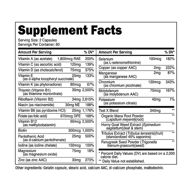 Multivitamin for Men Cápsulas [120 cápsulas] Suplemento nutr