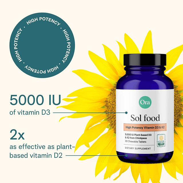 Vitamina D3 5000IU + K2 Vitamina D vegana de liquen y K2 de