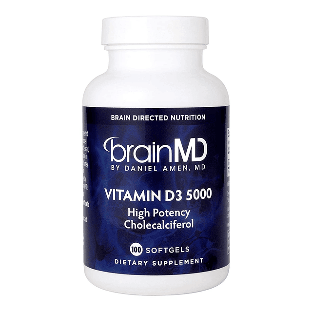 BrainMD by Dr Amen Vitamina D3 5000 100 cápsulas blandas Col