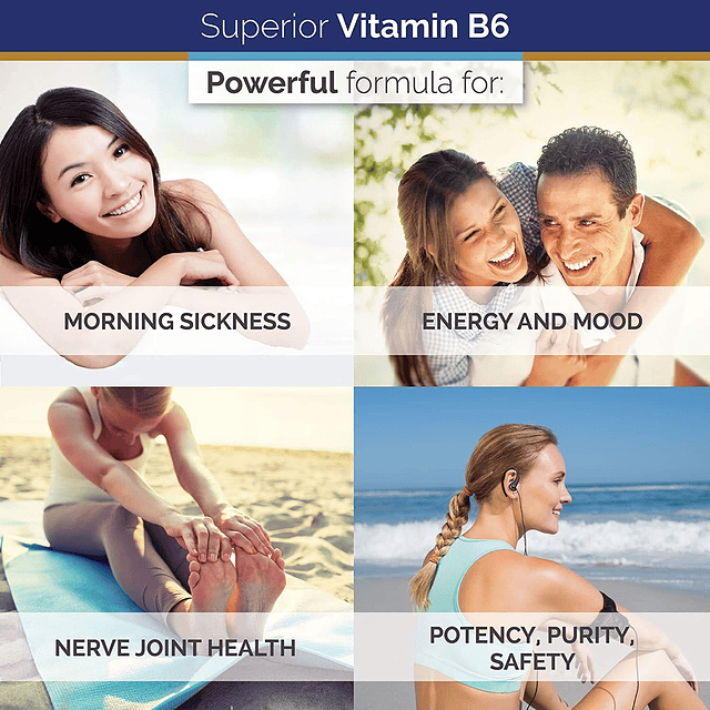 El mejor suplemento dietético de vitamina B6 Dosis de 50 mg,