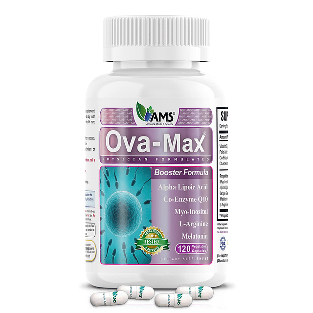 OVA-Max Vitaminas prenatales para mujeres (120 cápsulas) aum