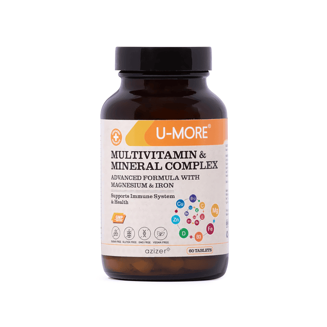 Complejo multivitamínico y mineral , vegano, sin azúcar, sin