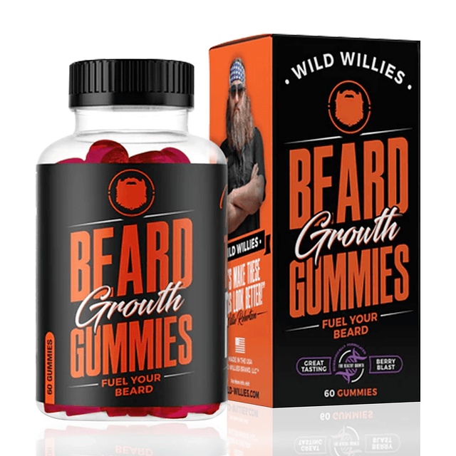 Beard Growth Gumm+E8:E10ies Suplemento para hombres con biot