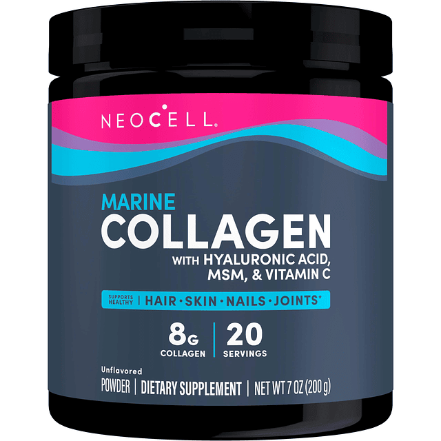 Colágeno marino Neocell con ácido hialurónico, MSM y vitamin