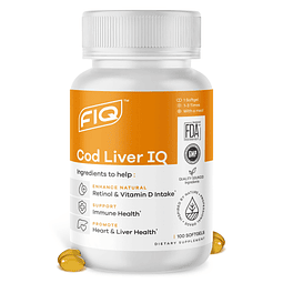 Cod Liver IQ Cápsulas blandas de aceite de hígado de bacalao