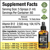 Vitamina B12 sublingual Spray de vitamina B12 vegano Líquido