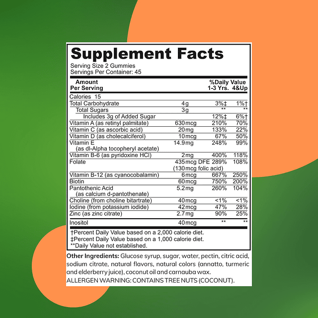 Gomitas multivitamínicas Halal para adultos para hombres, mu