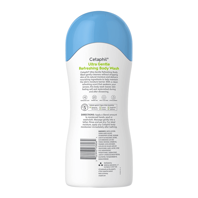 Gel de baño refrescante ultra suave, aroma refrescante para