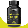 Suplemento de vitamina D3 10,000 UI + K2 (MK7), fórmula 2 en