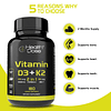 Suplemento de vitamina D3 10,000 UI + K2 (MK7), fórmula 2 en