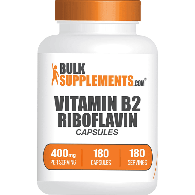 .com Cápsulas de riboflavina Vitamina B2 400 mg, Riboflavina