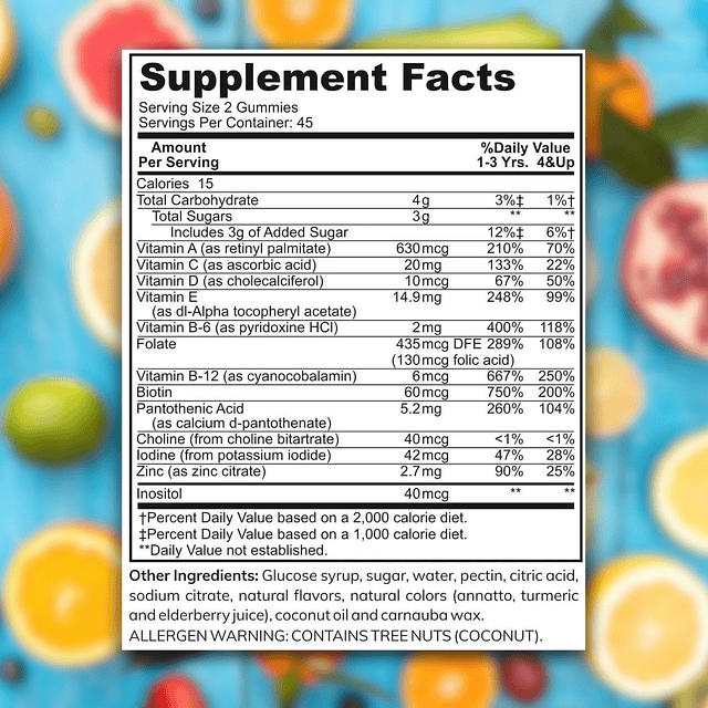 Zaytun Vitaminas Halal para niños Gomitas multivitamínicas,