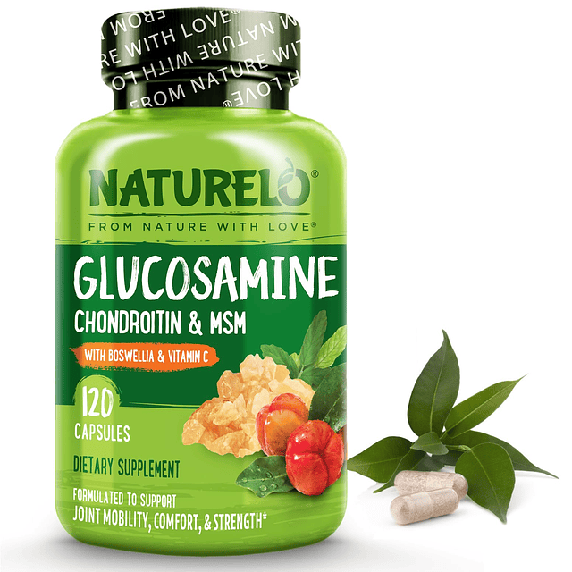 Glucosamina Condroitina MSM con Boswellia y Vitamina C Suple