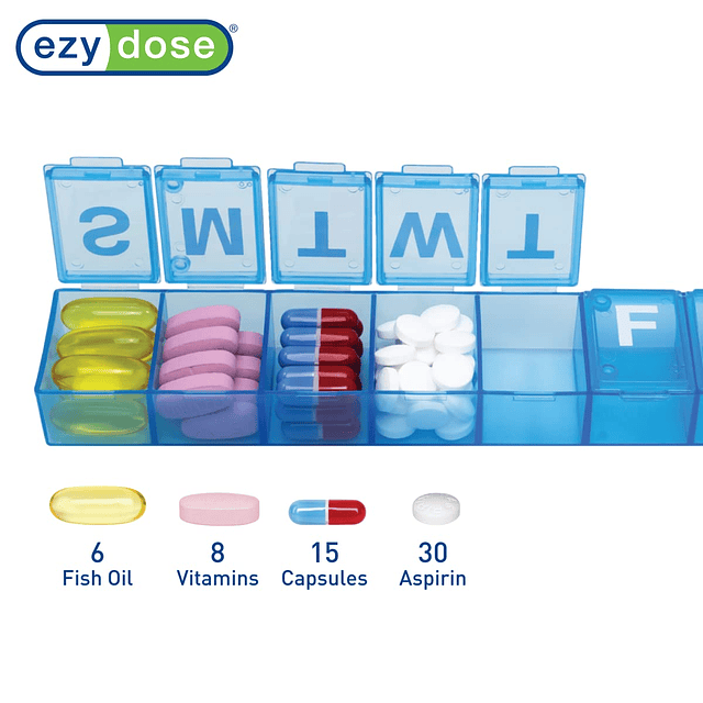 Pastillero semanal (7 días), planificador de medicamentos, c